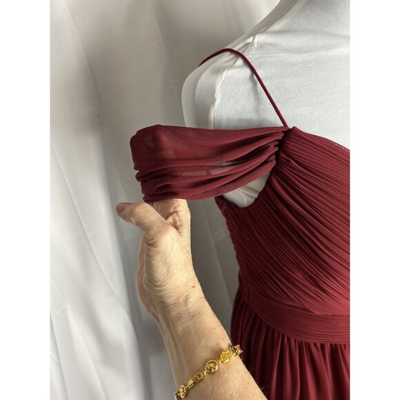 Kleinfeld Bridesmaid Prom dress color Cranberry, Size 16, NWT - Picture 3 of 10